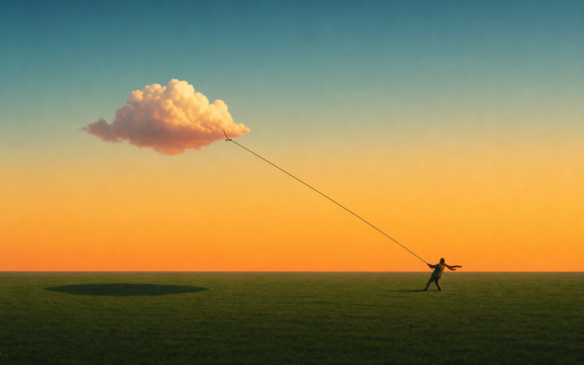 Meadow Beneath Endless Sky — an original artwork printed on high-gloss acrylic glass